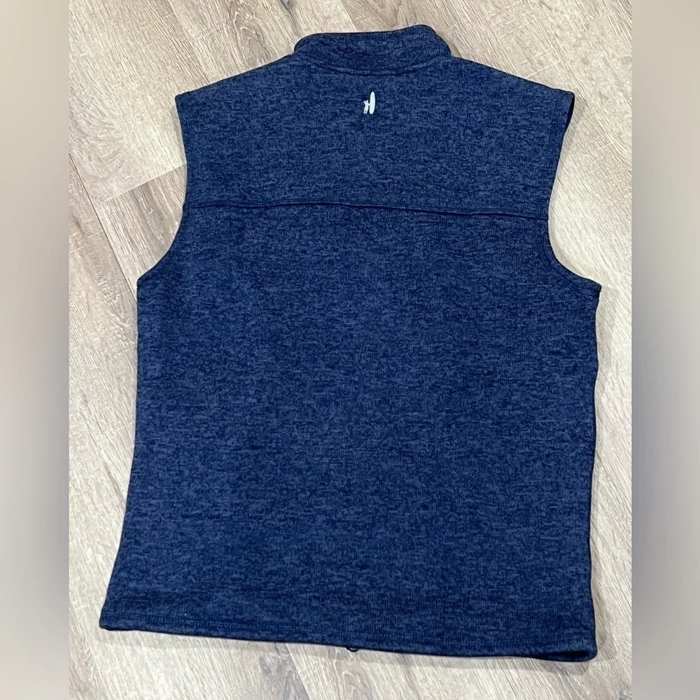 NWT johnnie-O Men’s Small Wes Full Zip Fleece Vest Navy ‘Wake’ Model